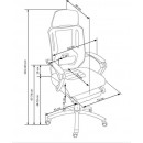 Кресло компьютерное HALMAR FREEMAN черный/серый
